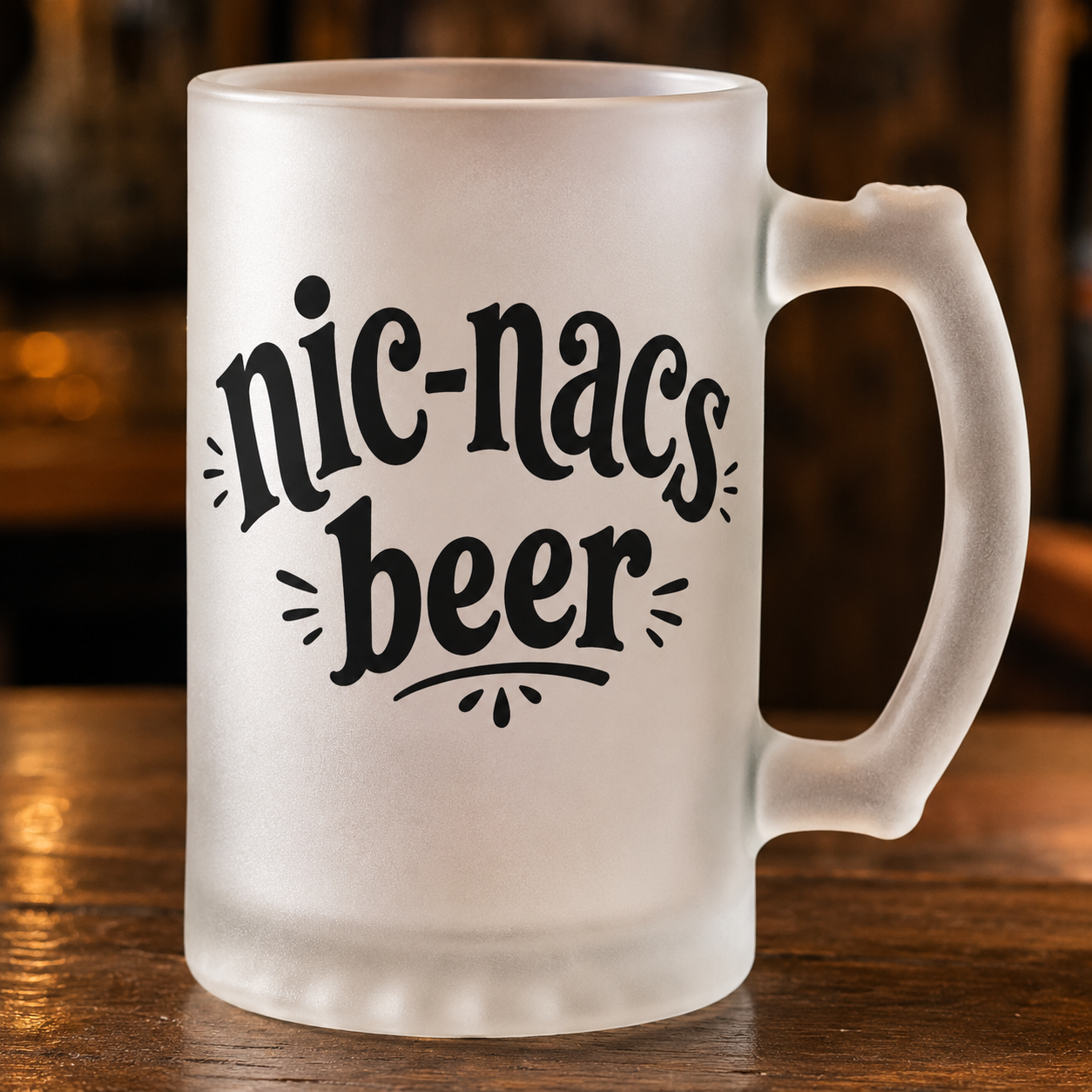 Frosted glass Beer stein