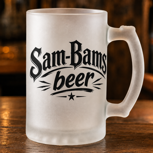 Frosted glass Beer stein