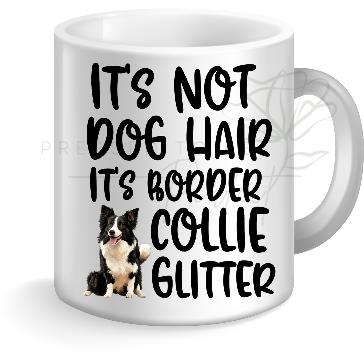 Border collie glitter