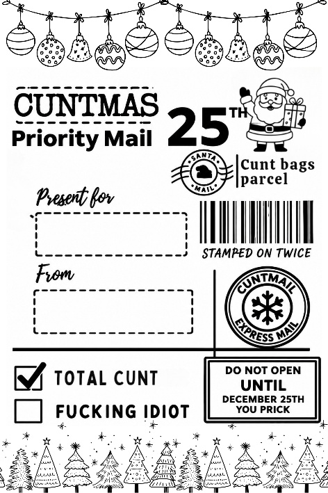 Adult Christmas label