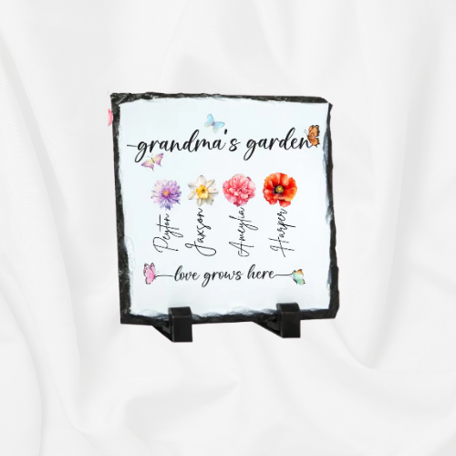 Grandma's Garden Slate Plaque