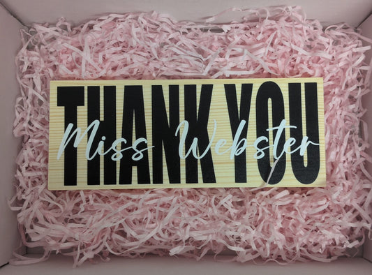 Custom Teacher Name Block