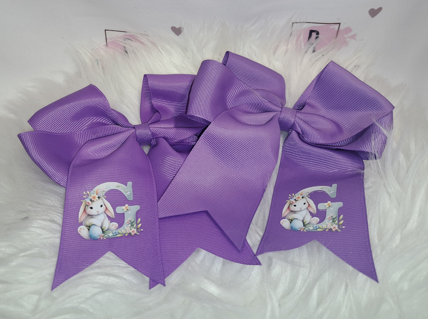 Easter Letter Hair Bows