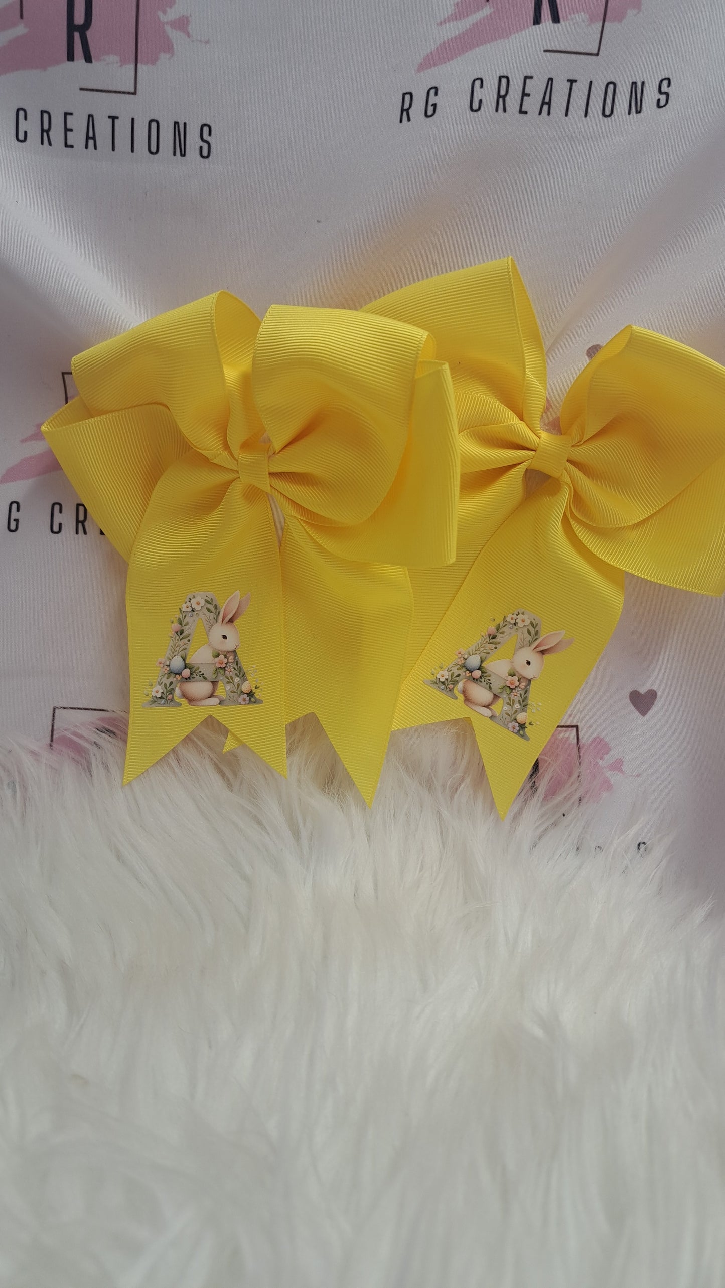 Easter Letter Hair Bows