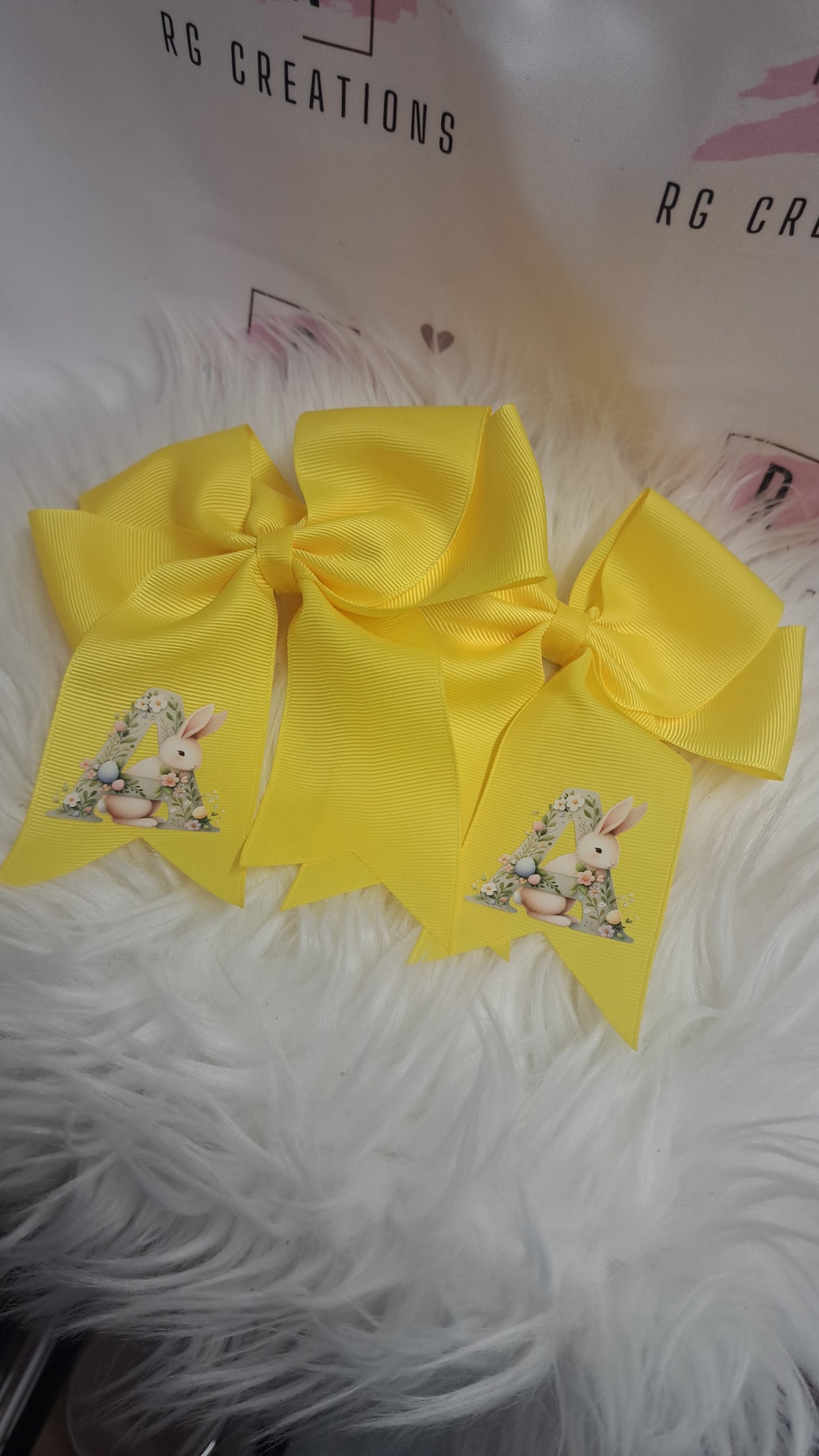 Easter Letter Hair Bows